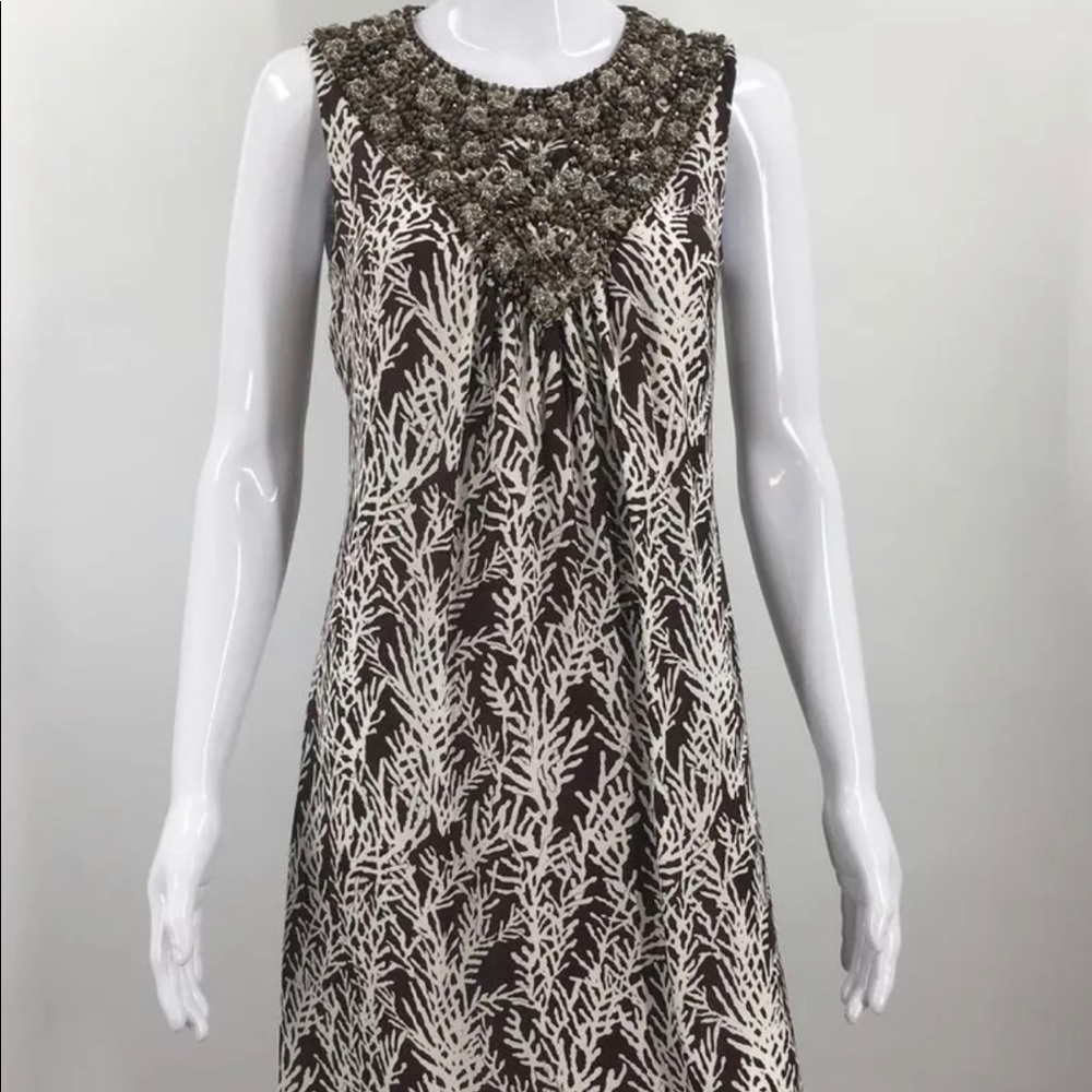 Tory Burch Silk Shift Beaded Dress 2